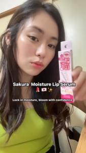 Aishodo Sakura Lip Tint Serum Made in JapanNatural Cherry Pink Shade With Hyaluronic Acid Collagen and 3 types of Sakura Extract