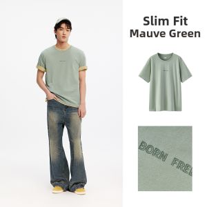 Semir | Slim Fit Basic Mens Summer T-Shirt Round Collar Letter Print