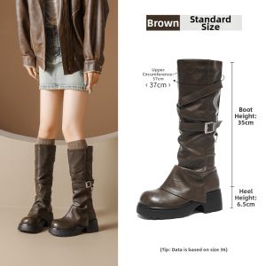 Agsdon | Coarse Heel Long Boot