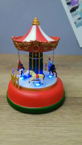 Christmas Music Glow Carousel Ferris Wheel luminescence Christmas Gift Christmas Eve Gift Christmas Decoration Home Furnishing G