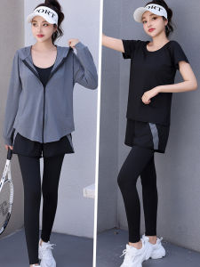 ชุดออกกำลังกายสำหรับผู้หญิง ชุดโยคะ แห้งเร็ว ทรงหลวม ไซส์ใหญ่ ชุดออกกำลังกายในชุมชน ชุดออกกำลังกายในร่ม ชุดออกกำลังกายในร่ม
