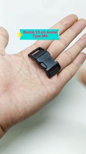 Buckle Slop Acetal Hitam & Buckle Sodok 15 cm