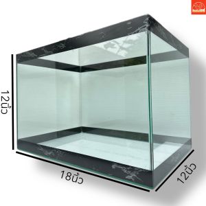 เทียบความแข็งแรง ตู้ปลาทอง 12x18x12 นิ้ว กระจกหนา 5มิล ลายหินอ่อน ส่งทันสินค้า