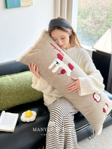Cute Cartoon Long Pillow Sofa Bedroom Headboard Cushion Soft Plush Living Room Decor Removable Cover Home Decor Pillow
