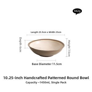 YOGEHOME | Handmade Pattern Retro Ceramic Bowl