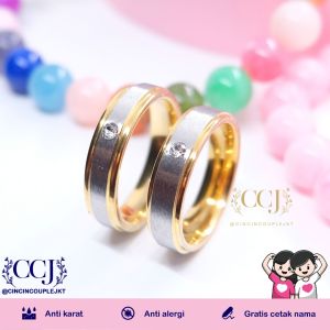 [GRATIS CETAK NAMA] Cincin Couple Titanium Anti Karat M32 | Cincin Pasangan | Cincin Hadiah | Cincin Lamaran | Cincin Tunangan | Aksesoris Pria Wanita