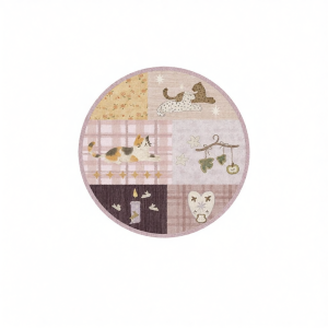 YUNHAOBUYI | Easy-Care Circular Cartoon Rug