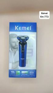 Shaver Waterproof Kemei KM-773: Alat Cukur Jenggot dan Kumis 3 Blade