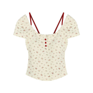 🦋VEVE เสื้อแฟชั่นผญๆสำหรับผู้หญิง เสื้อครอปไหมพรมแขนสั้น ผ้านิ่มมาก