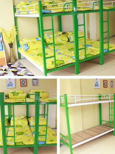 Double Layer Iron Bed for Primary School Children Specialized Nap Bed for Kids Age 2-6 Years Old from Mainland China