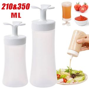 210/350ML Condiment Squeeze Bottles with Cap Salad Sauce Ketchup Oil Seasoning Dispenser Kitchen Gadgets