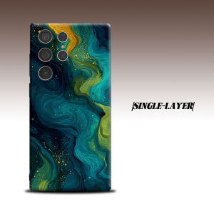 BILIBILI | Teal Gold Kintsugi Fluid For Samsung Galaxy S26 S25 S24 A56 A36 Dual Layer Luxury Fashion Full Lens Protective Case