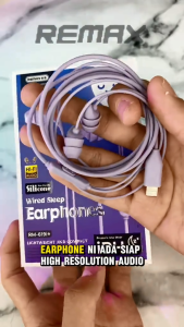 Fon Telinga REMAX OFFICIAL Mini Sleep Earphone Pink Purple With Built In HD Mic Stereo Bass Noise Isolating In Ear Earphones Ip Earfone Wired Bluetooth LRRM619I