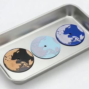 28.5mm Watch Dial Flame Planet Earth Surface No Date Faces Space Earth Watch Dial Replacement Parts for NH35/NH34 Movement
