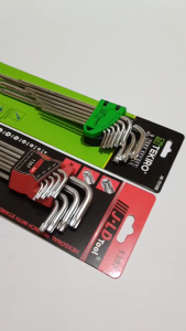 Kunci L Bintang Tekiro Set 9 Pcs T10-T50 Kunci L Bunga CR-V + Kunci Bintang Set Lengkap 9 Pcs JLD Lubang / Kunci Set Tekiro