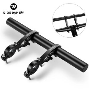 Tay Lái Xe Đạp Leo Núi WEST BIKING Bằng Carbon Thanh Nối Dài Bằng Hợp Kim Nhôm Tích Hợp Giá Đỡ Điện Thoại Giá Đỡ Đèn Màu Đen
