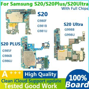 100% Working Unlocked Motherboard for Samsung Galaxy S20 G980F G981 S20 Ultra G988U G988B S20 Plus G985F G986 Logic Board