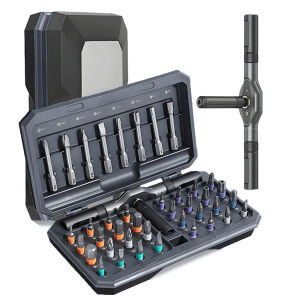 Galacok 42 in 1 Ratchet Screwdriver Set with 40 Magnetic Drill Bits Rotatable Ratchet Handle Multifunctional Screwdriver Set