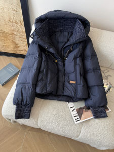 PAIBOLI | Stylish Hooded Women Down Jacket White Duck Down