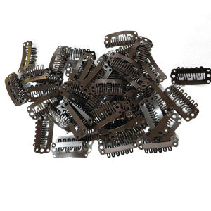 50pcs U 2.3cm Wig Clips For Human Hair Extensions/Weaving Extensions Medium Professional Salon Accessories Black Brown Blonde