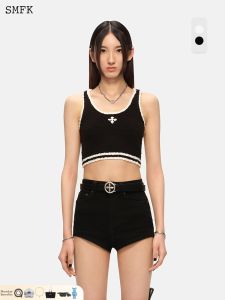 SMFK | Vintage School Style Knit Vest Color Block Underwear