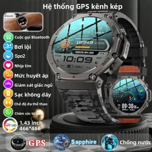 Đồng Hồ Thông Minh GPS Băng Tần Kép T-Rex 3 Ultra Chống Nước 10ATM Màn Hình AMOLED 48mm La Bàn 170 Chế Độ Thể Thao Đồng Hồ Thông Minh Quân Sự Bền Bỉ Dành Cho Android/iOS