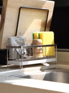Sink Storage Shelf Stainless Steel Kitchen For Home Small Storage Basket Draining Rag Dish-Washing Sponge Small Tool Sundries Basket