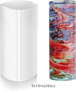50Pcs of 6x11 Inch White Sublimation Shrink Wrap Sleeves for 20oz 30oz Straight CupHeat Transfer Film Bags