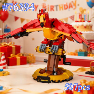 MINISO Magic World Fire Phoenix 76394 Building Blocks Sets Suitable for Christmas Gifts Compatible with Legoed Particles597pcs