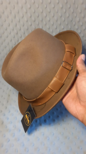 Topi Laken Fedora Import Coklat Bahan Wol Original