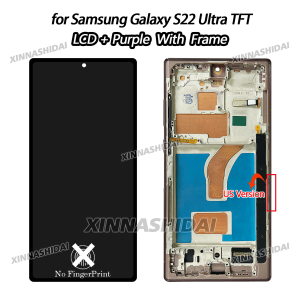 NEW TFT For Samsung Galaxy S22 Ultra LCD Display Touch Screen Digitizer Assembly For S22 UltraLCD With Frame Parts