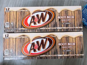 24 lon nước giải khát có ga Xá xị A&W Root Beer 1919 355ml Mỹ.