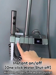 MISN 4 in 1 Shower Set Intelligent Digital Display Hot and Cold Shower Piano Key Control Adjustable Shower Head