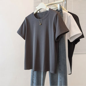 AIYITI | Summer Thin Lace Hollow Out Mid-Length Tank Top Skirt Womens Plus Size Short Sleeve T-Shirt Upper Body Commute Style Straight Cut