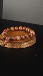 Gelang Kayu Stigi ASLI Laut ukuran Besar 10mm. Bersertifikat