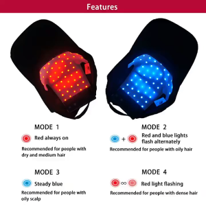 LED Red Light Treatment Cap Hair Growth Cap Red and Infrared Light Treatment Hair Loss Treatment Hair Growth Equipment Hair Care Instrument