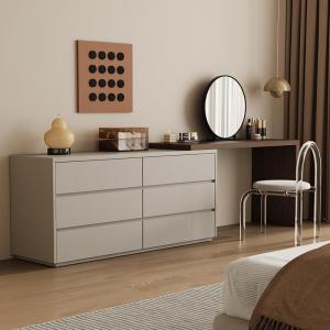 Italian Minimalist Dressing Table with Six Drawers Cabinet