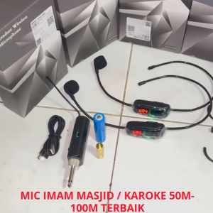 ORIGINAL..!!! TaffSTUDIO Mic mikropon UHF Wireless bando karaoke mengajar konten kreator - HX-W0022H