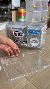 (ชุดละ 2 แพค) กล่องใส TR - 26 (PET) แพคละ 100 ชิ้น ยี่ห้อTC
