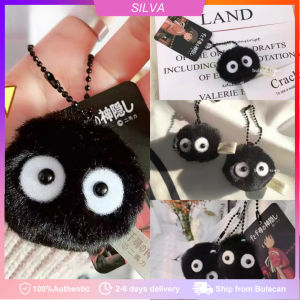 Small Briquettes Plush Ball Keychain Pendant Hayao Miyazaki Spirited Away Girl Cute Elf School Bag Chain