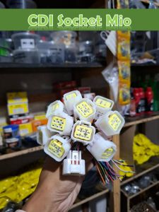 Motorcycle CDI Socket for Yamaha Mio | CDI Connector Plug | 6-Pin Wiring Harness Socket | Durable Replacement Part