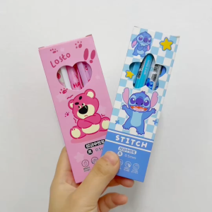 (READY STOCK) 4 PCS Cute Stitch Pendant 0.5mm Black Gel Pen Stationary Kid Birthday Present Gift 史迪奇黑色中性笔0.5毫米文具gel pen