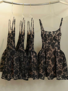 Vintage French Lace Embroidered Party Summer Dress