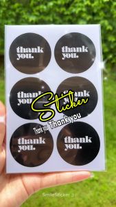 ส่งไว สติ๊กเกอร์ขอบคุณ แพ็ก 60 ดวง ขนาดใหญ่ 5 cm สไตล์มินิมอล มีให้เลือก 5 แบบน่ารัก