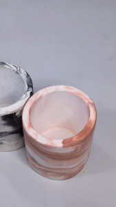Pot Tanaman Vas Bunga Hias Pot Tabung Motif Marbel Mini Estetik Diameter 8 Cm Tinggi 85 Bahan Gypsum Souvenir Dekorasi Rumah