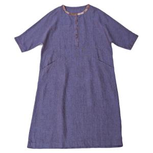 WUSEWUWEI | Colorless Odorless Huarou Linen Contrast Color Check Loose Mid-Length Sleeveless Womens Dress Summer Commute Style H-Line