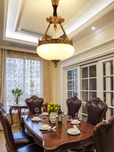 HADLITE | Luxurious European Single Chandelier Full Copper Natural Marble