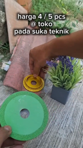 mata gerinda pemotong keramik poles gosok granit kaca cutting bevel pinggul grinding wheel 4" 5pcs