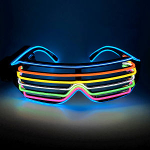 New EL Window LED Glow Sunglasses Colorful Party Equipment KTV Electronic Music Festival Bar Universal Props Glow Toys