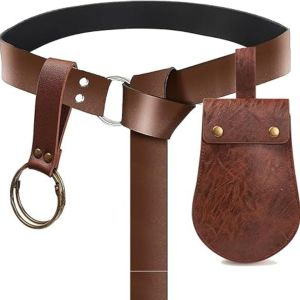 Halloween Renaissance Belt Pouch Coin Purse Phone Holder Skirt Hikes Medieval Viking Pirate Leather Belt  Dress Up Cosplay
